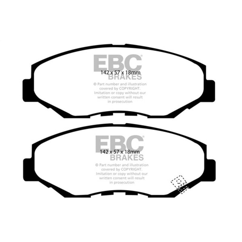 EBC 13-15 Acura ILX 1.5 Hybrid Greenstuff Front Brake Pads