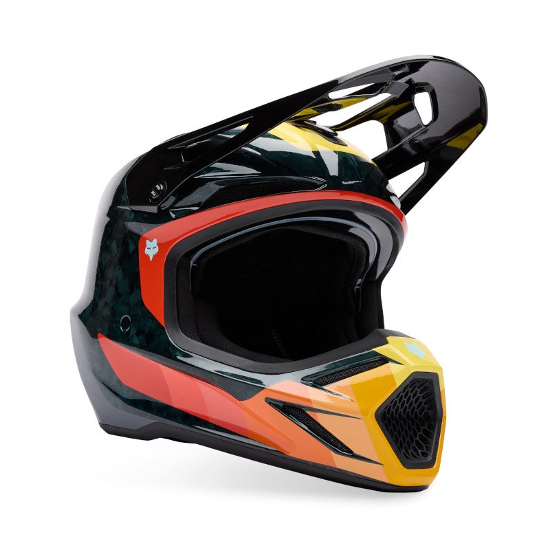 FOX 2025 V3 RS GRID HELMET – BLACK/ORANGE S
