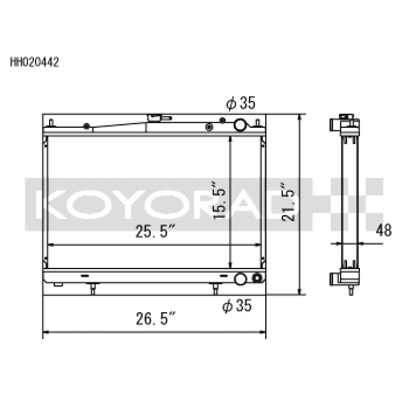 Koyo 94-98 Nissan Skyline GT-R/GT-S 2.6L Turbo Radiator