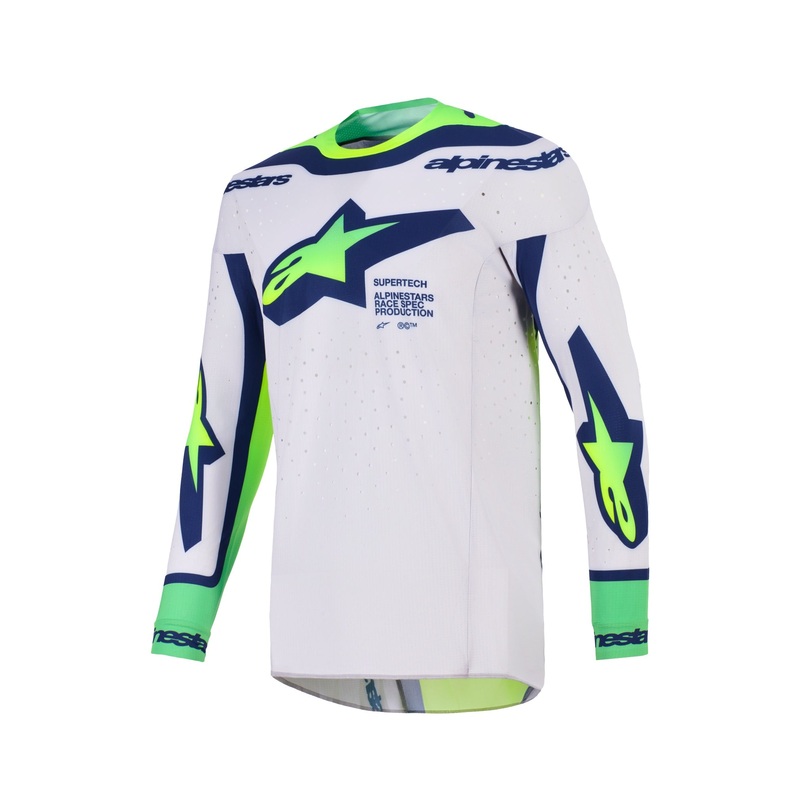 ALPINESTARS 2026 SUPERTECH VISTA JERSEY – LIGHT GREY YELLOW FLUO BLUE S