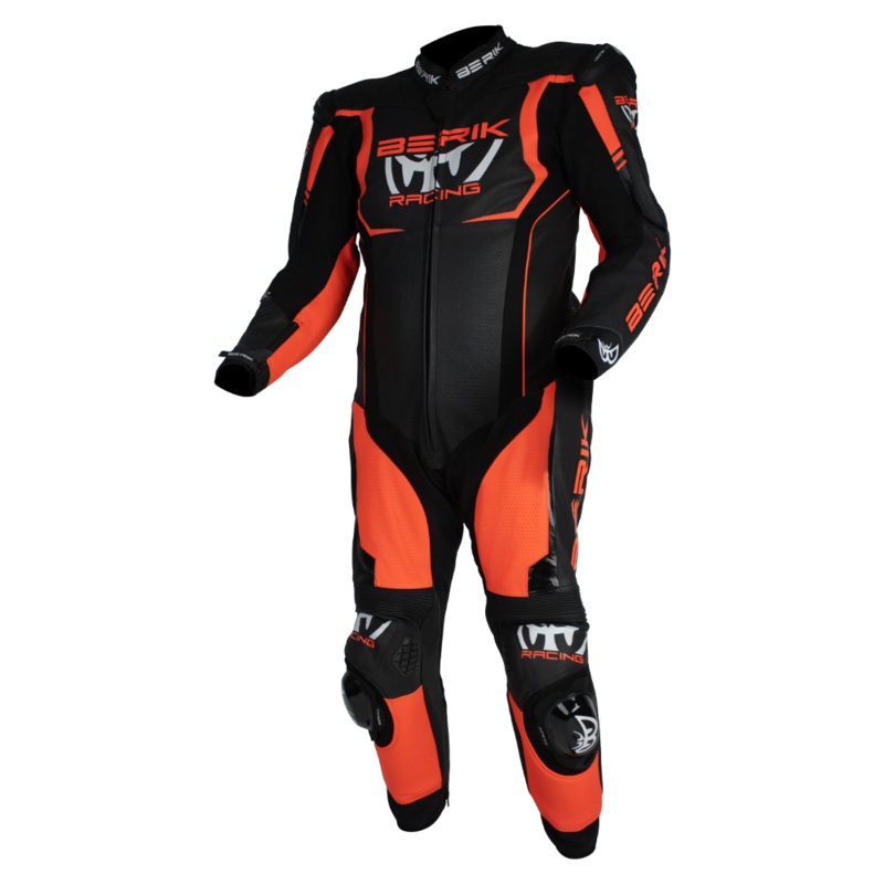 BERIK MUGELLO LEATHER SUITS – BLACK/RED 48