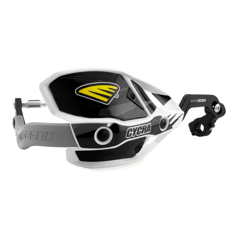 Cycra Ultra Probend CRM Wrap Around Handguards – White/Black 1CYC-7407-12X