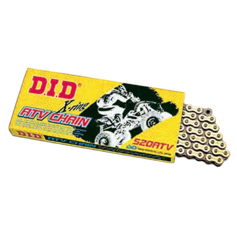 D.I.D 520 ATV Series X-Ring Sealed Chain – 96 Links – Gold 520ATV2-96