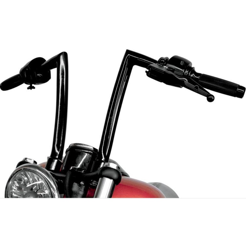 Todds Cycle 1-1/4in. Strip Handlebar – 12in. – Gloss Black 0601-2712