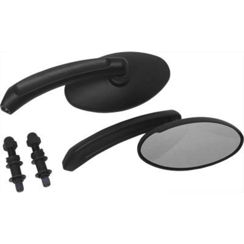 HardDrive Custom Oval Mirrors – Black 18-243