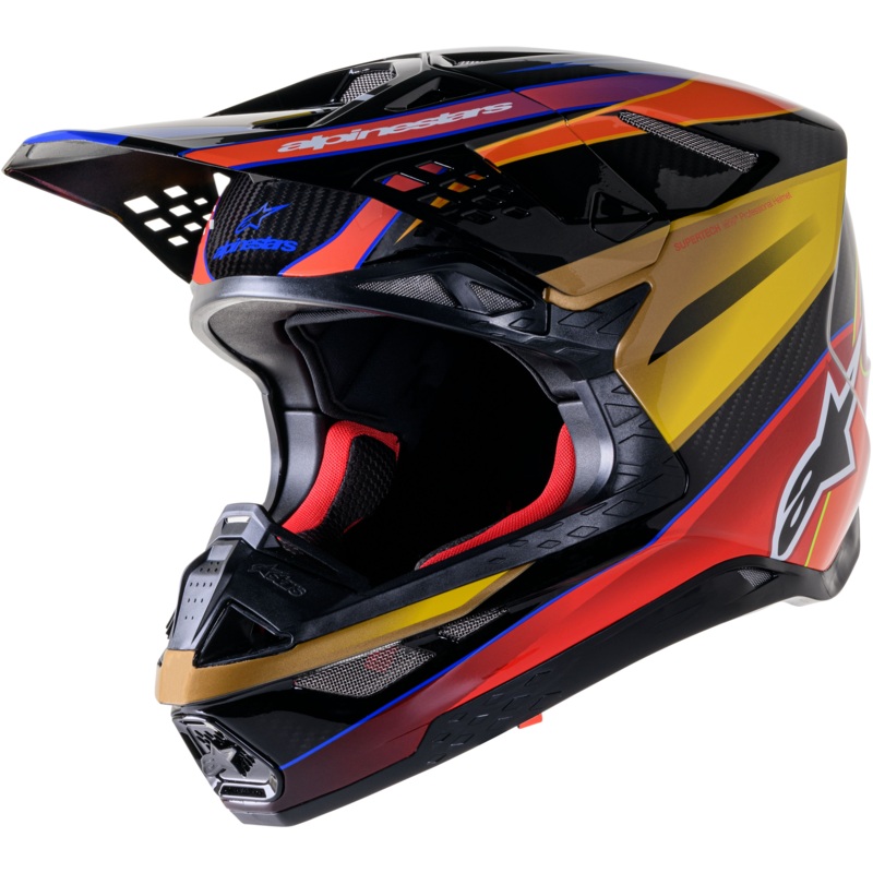 alpine star 482-90292X Supertech S-M10 Era Helmet Gold Ylw/Rio Red Glossy 2x