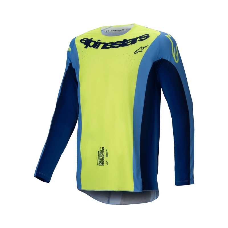 ALPINESTARS 2025 TECHSTAR MELT JERSEY – YELLOW FLUO BLUE S