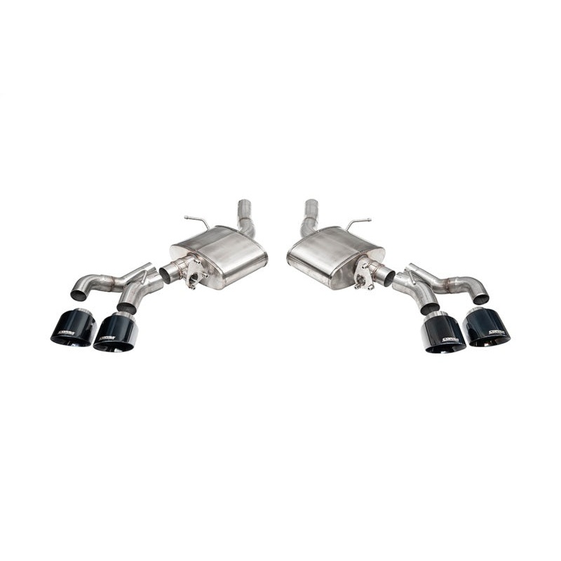 Corsa 22-25 Caddy CT5-V Blackwing 3in Axle-Back – Act. Exh. – Dual Rear Exit – Twin 4.5in Tips – Blk