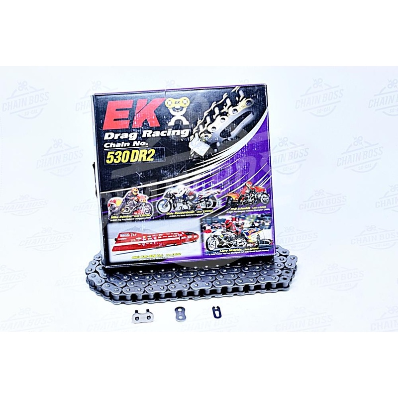 EK Chains 530 DR2 Drag Bike Series Non Oring Chrome Drive Chain 130