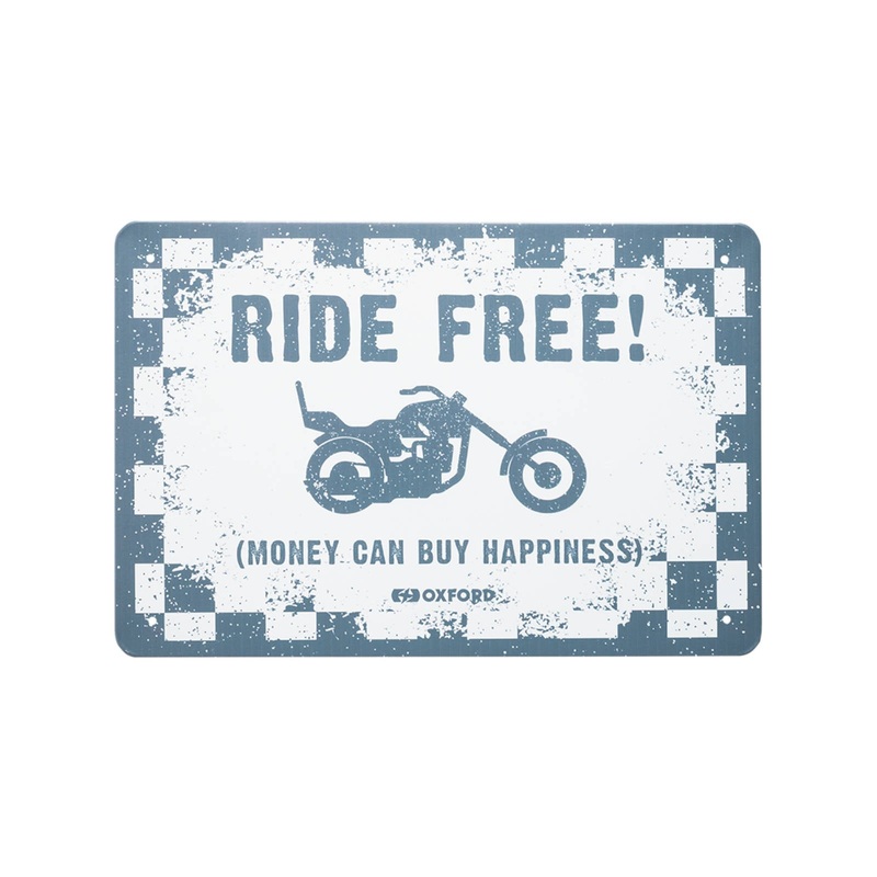 Oxford Garage Metal Sign: “Ride Free”