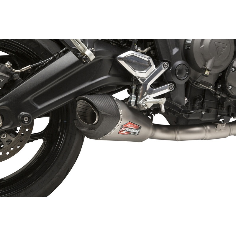 Yoshimura AT2 Race Series Works Full System – Stainless Steel Muffler – Carbon Fiber End Cap 19660AP520