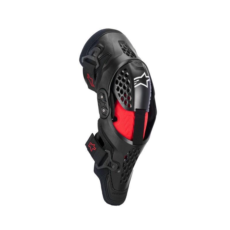 ALPINESTARS SX-1 PLASMA KNEE PROTECTOR – BLACK RED COOL GREY S/M