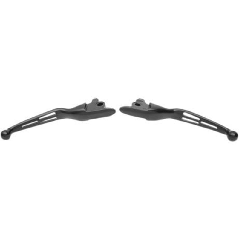 Drag Specialties Slotted Wide Blade Lever Set – Matte Black 0610-1956