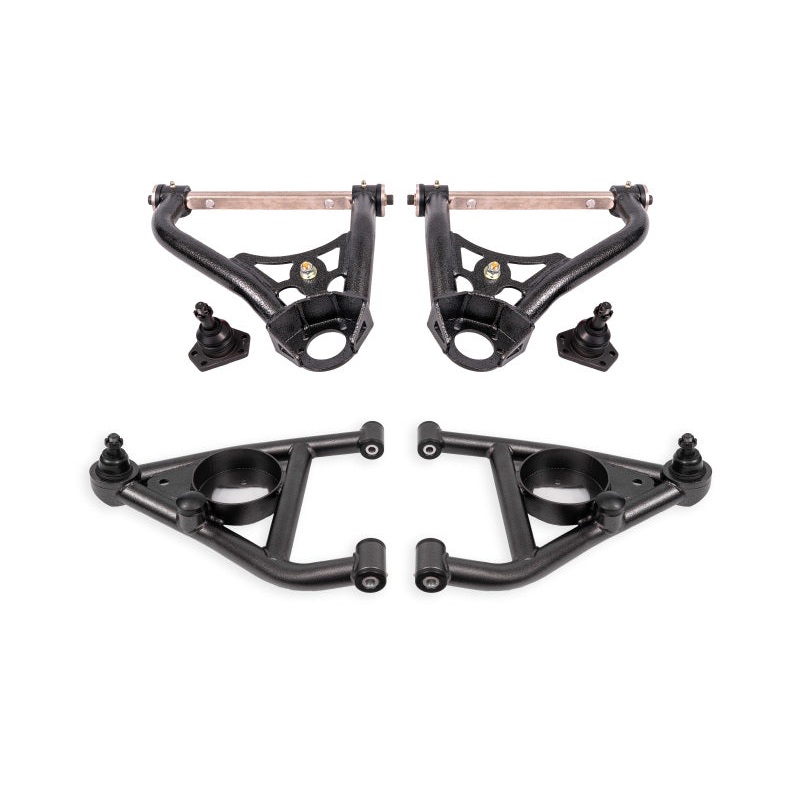 BMR 67-69 GM F-Body / 68-74 X-Body Non-Adj. Upper & Lower A-Arms (Polyurethane) – Black Hammertone