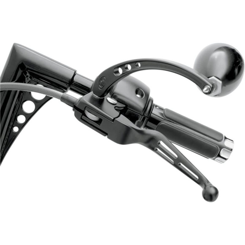 Drag Specialties Slotted Wide Blade Lever Set – Black H07-0769B