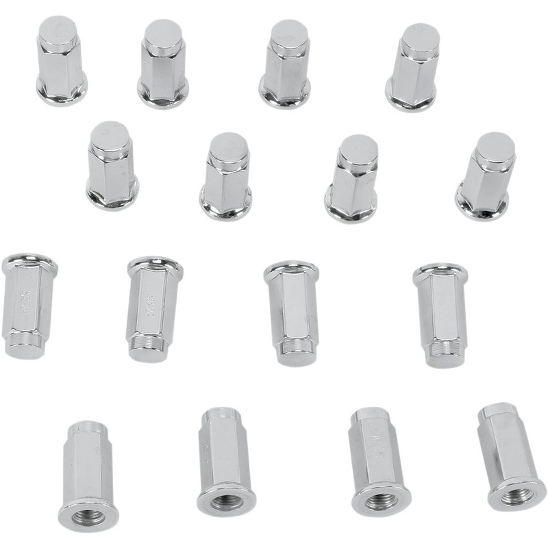 ITP Lug Nuts – 3/8in.-24 Flat Base – Chrome ALUG11BX