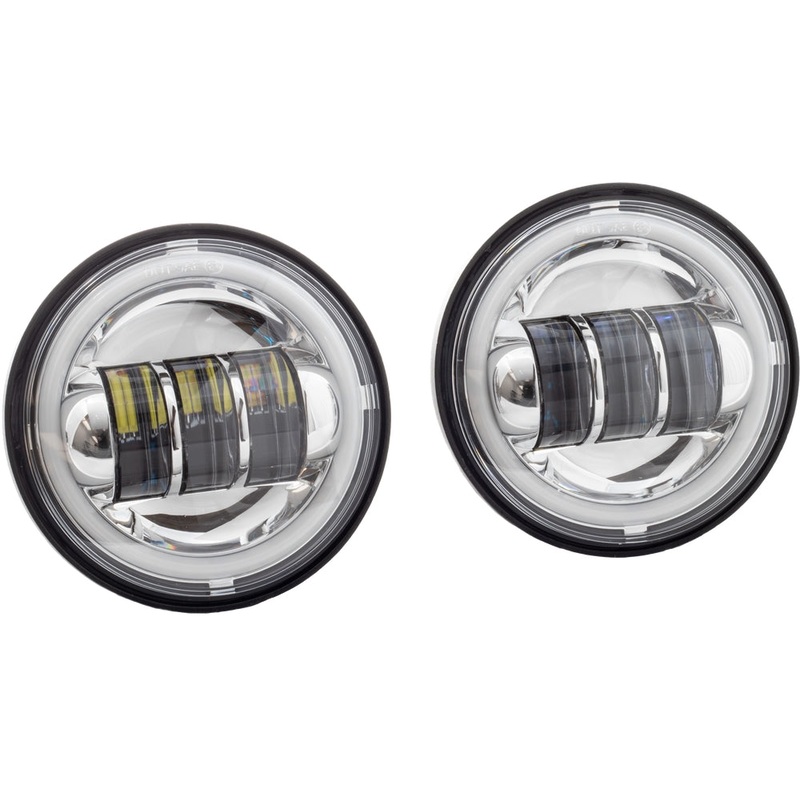 Letric Lighting Co. 4.5in. Passing Lamp LED Inserts with Full-HALO – Chrome LLC-LPL-CH