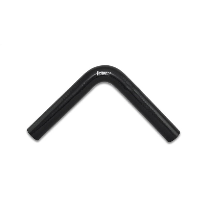 Vibrant 4 Ply Reinforced Silicone Elbow Connector – 1in ID x 8in Leg 90 Deg Elbow (BLACK)