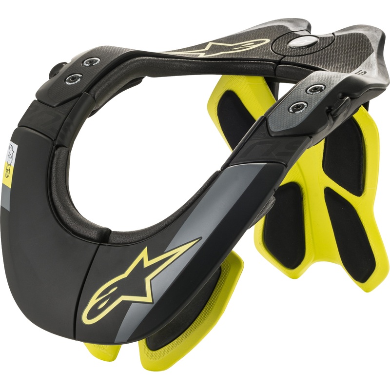 alpine star 482-6005 Bns Tech-2 Neck Support Black/Yellow Xs-Md