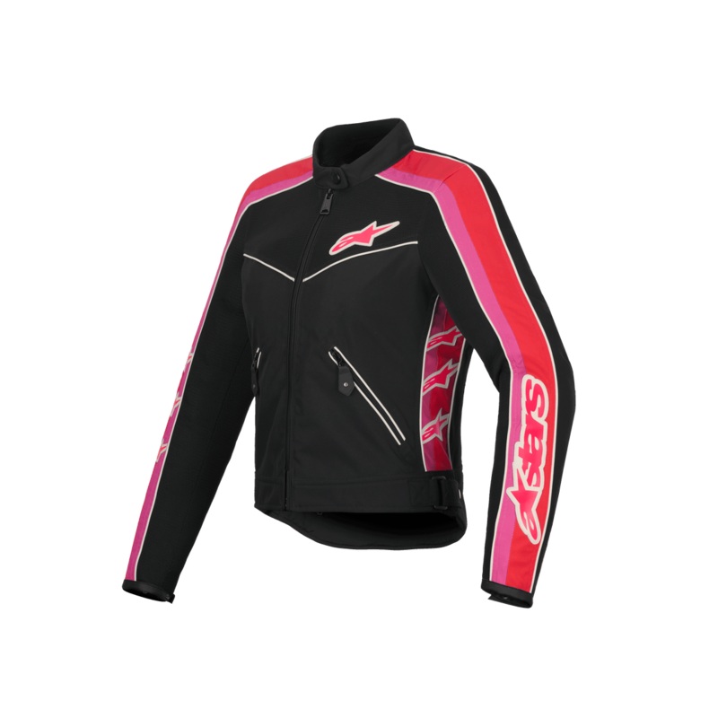 ALPINESTARS WOMENS T DYNO AIR JACKET – BLACK BRIGHT RED FUCHSIA XS