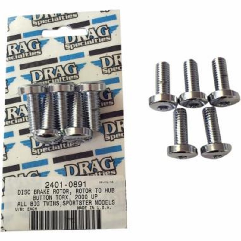 Drag Specialties Rear Disc Brake Mounting Kit – Black Chrome 2401-0892