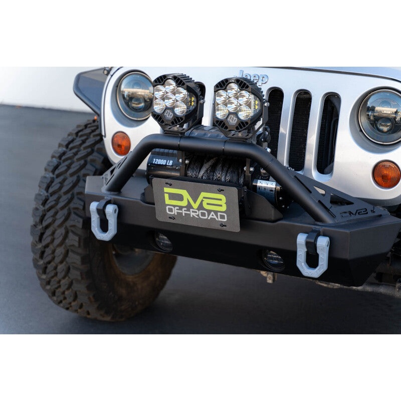 DV8 Offroad Fairlead Mounted Flip-Up License Plate Bracket