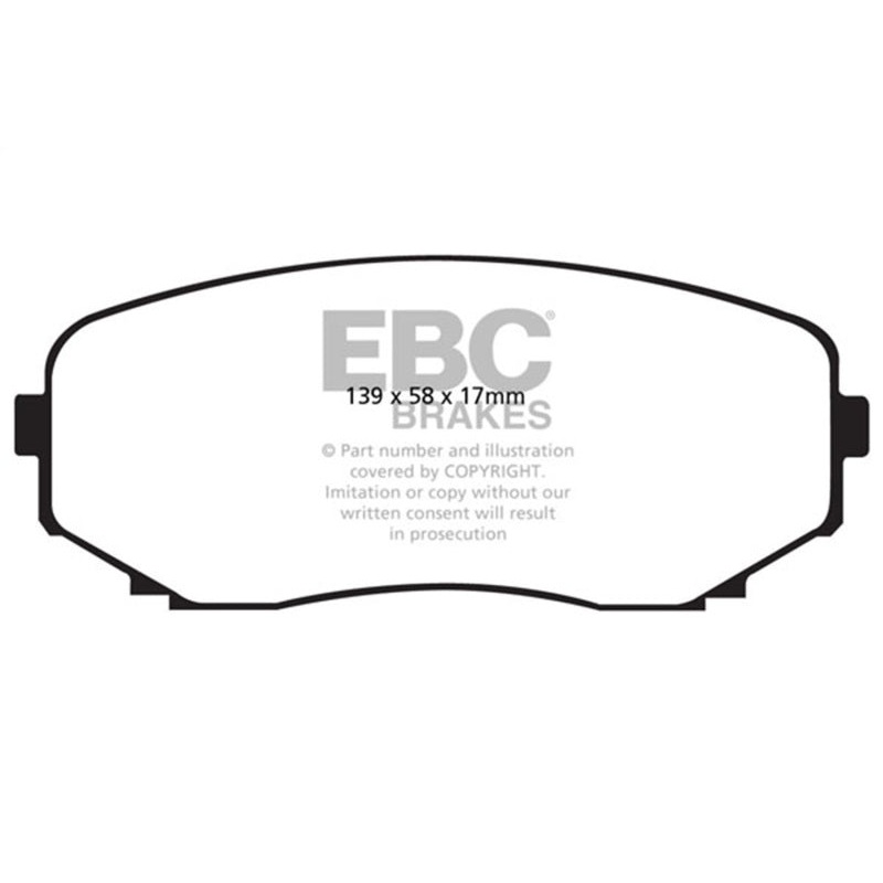 EBC 11-14 Ford Edge 2.0 Turbo Redstuff Front Brake Pads