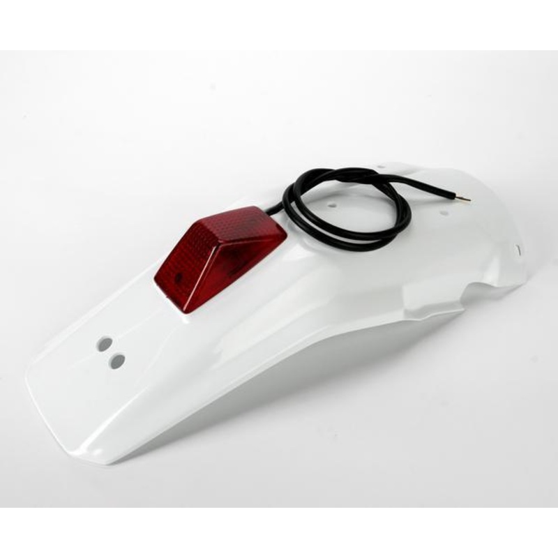 UFO Plastics Enduro Rear Fender with Light – White XR02650-041