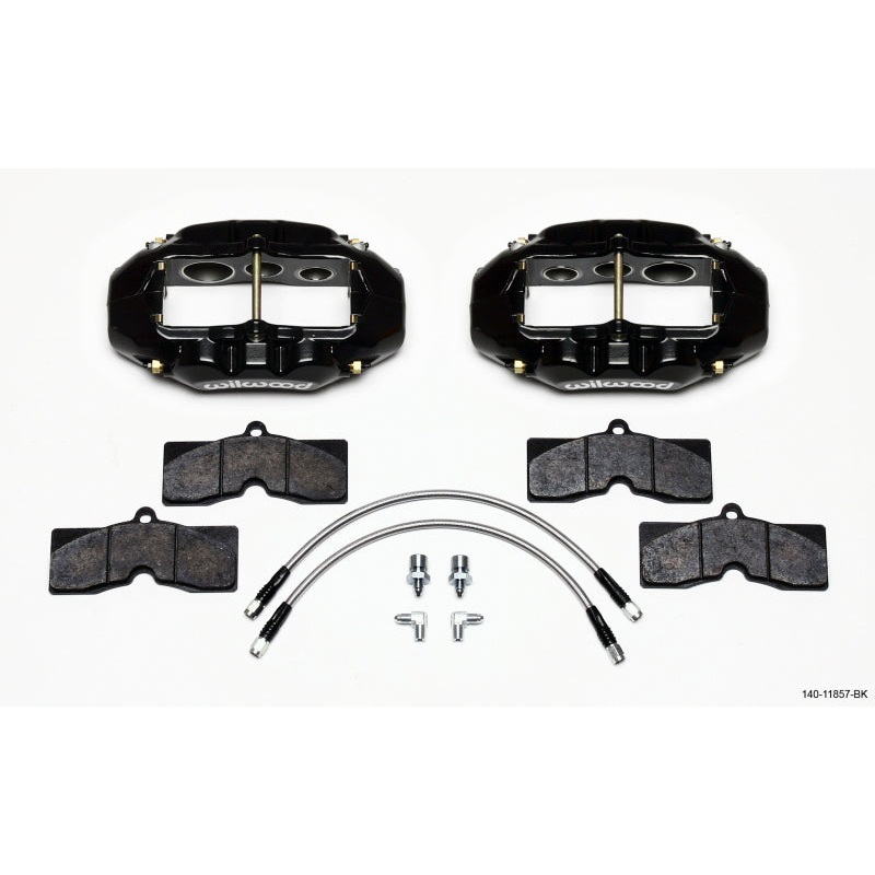 Wilwood D8-6 Front Caliper Kit Black Corvette C2 / C3 65-82