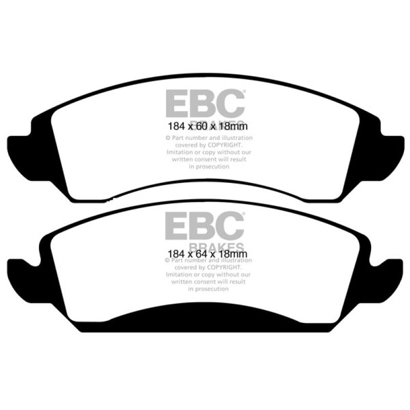 EBC 09-14 Cadillac Escalade 6.0 Hybrid Greenstuff Front Brake Pads