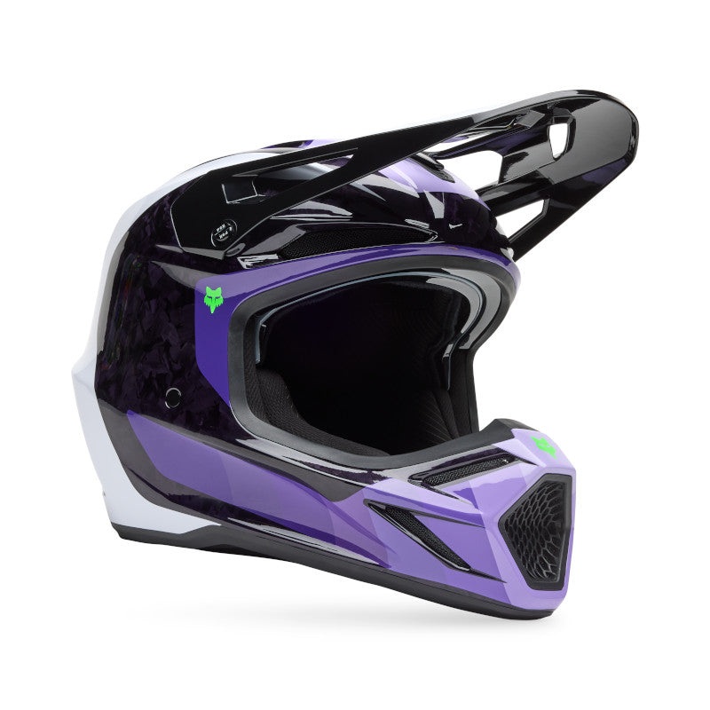 FOX 2025 V3 RS GRID HELMET – BLACK/PURPLE S