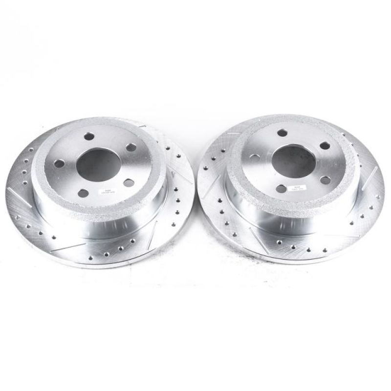 Power Stop 07-17 Jeep Wrangler Rear Evolution Drilled & Slotted Rotors – Pair