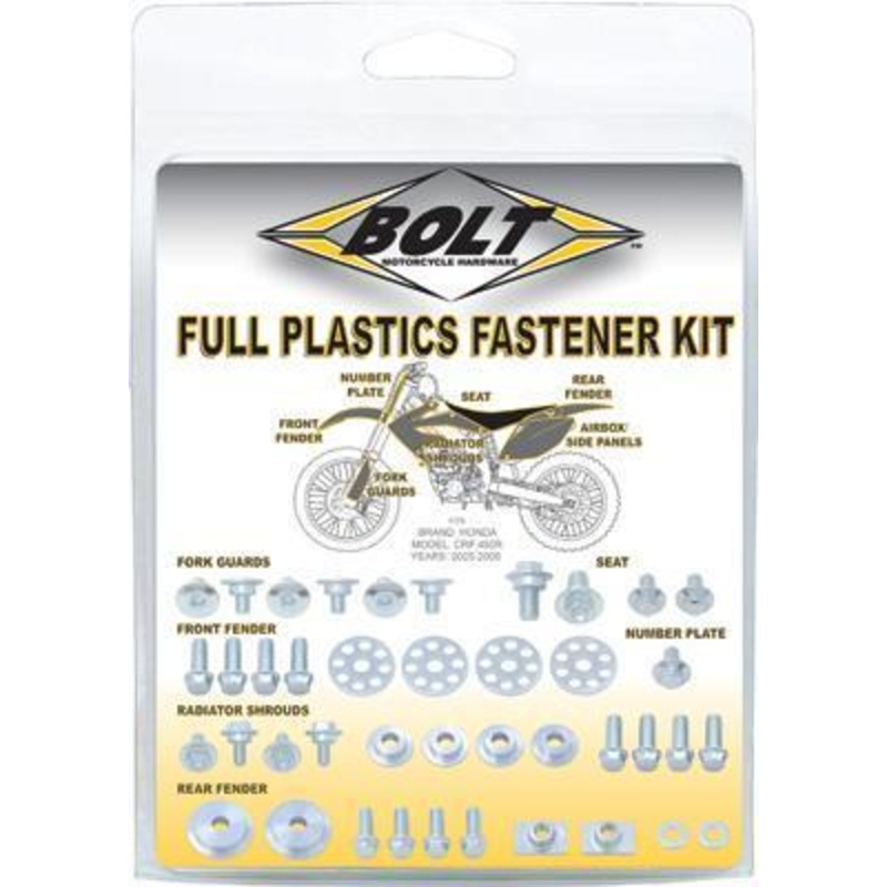 Bolt MC Hardware Full Plastic Fastener Kit HON-9799105
