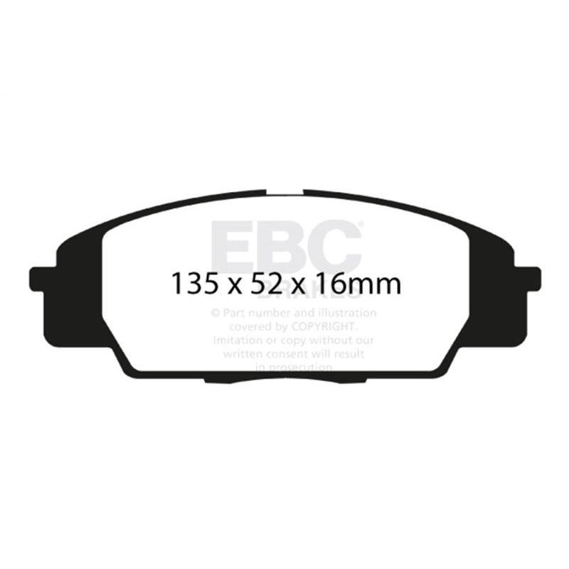 EBC 07-11 Acura CSX (Canada) 2.0 Type S Yellowstuff Front Brake Pads