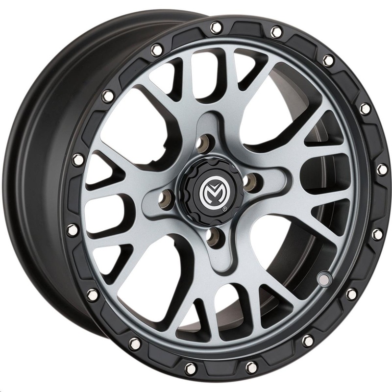 Moose Utility 545X Wheel – 14×7 – 5+2 Offset – 4/136 – Gray/Satin Black 0230-0967