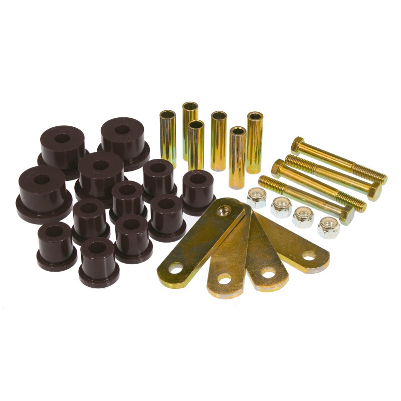 Prothane 64-73 Ford Mustang Rear Spring Bushings w/ HD Shackle Kit – Black