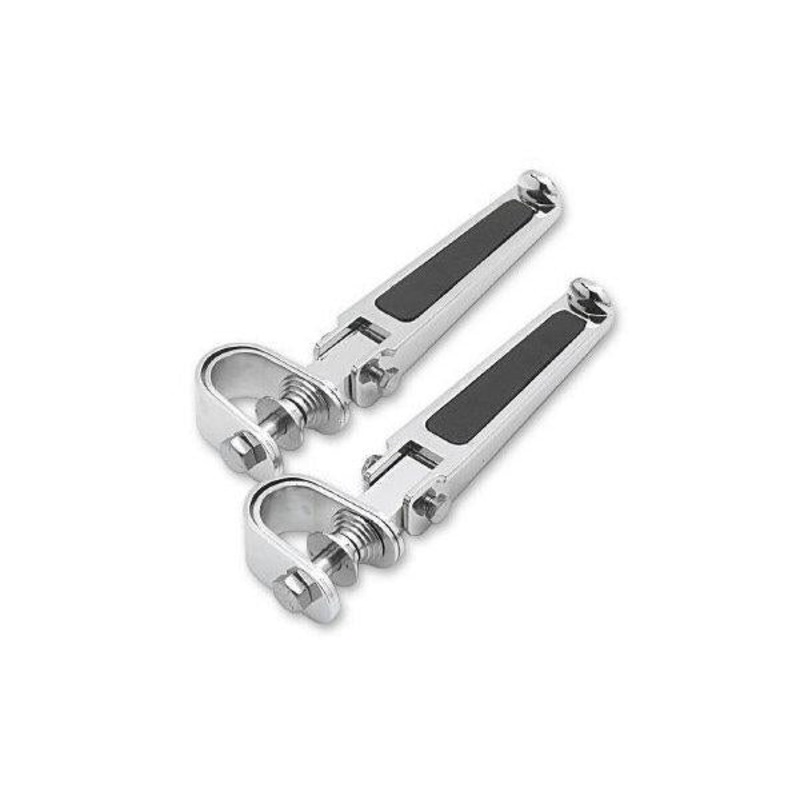 Drag Specialties Foot Pegs with Rubber Inlay – U-Clamp (fits 1in.-1 1/4in. Tube) 17-6452BXLB1