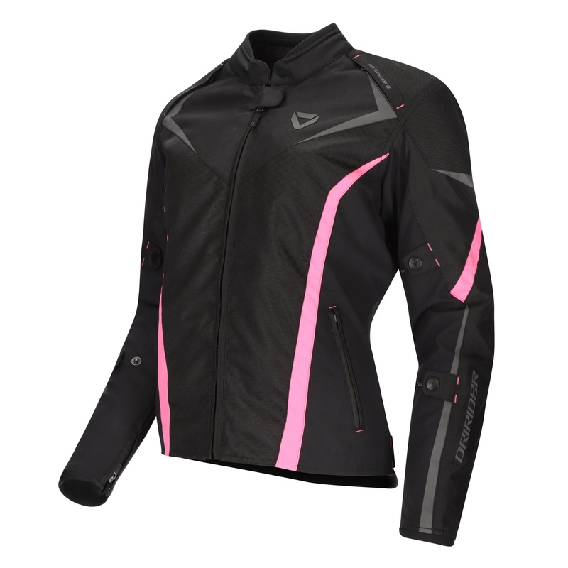 DRIRIDER ORIGIN 2 LADIES JACKET – BLACK/PINK 6