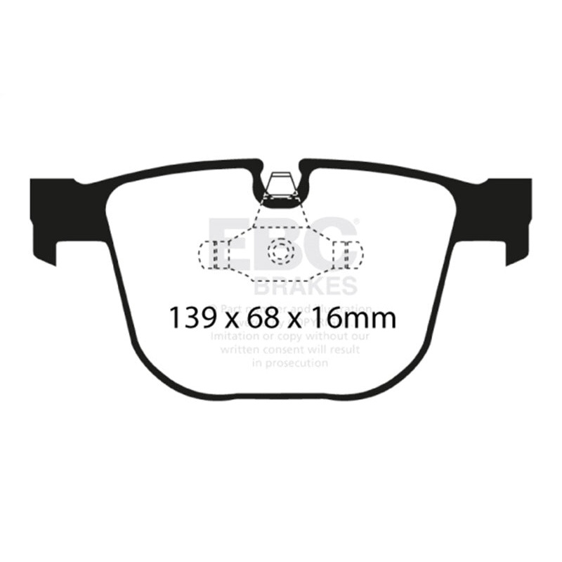 EBC 08-10 BMW M3 4.0 (E90) Yellowstuff Rear Brake Pads