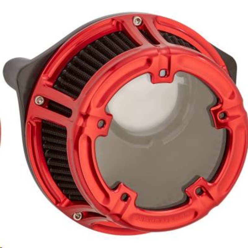 Arlen Ness Method Clear Sucker Air Cleaner Kit – Red Anodized 18-170