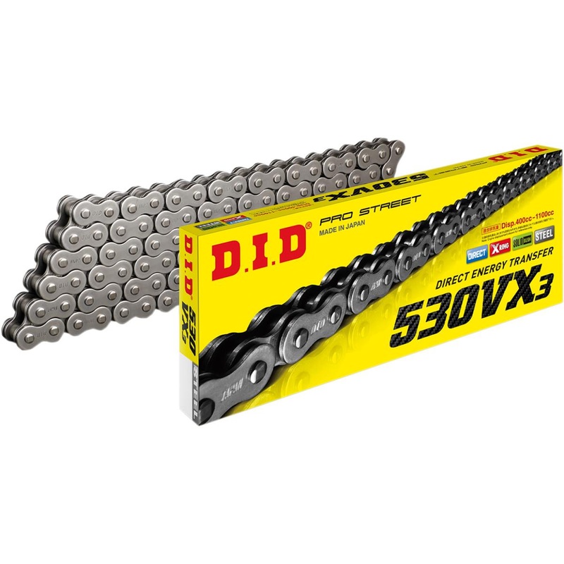 D.I.D 530VX3 X-Ring Series Chain – 108 Links – Natural 530VX3X108ZB