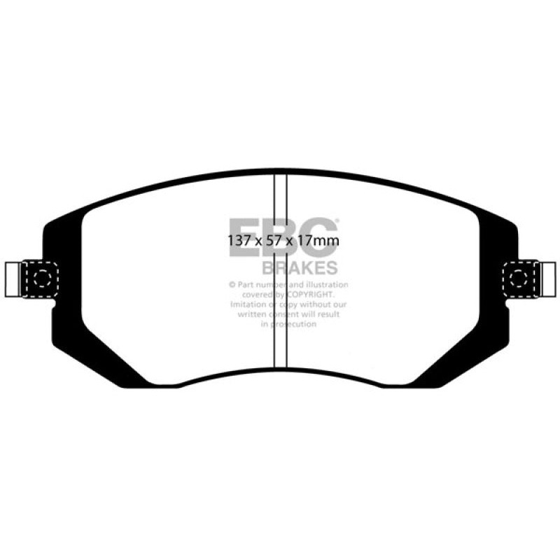 EBC 04-06 Saab 9-2X 2.0 Turbo Redstuff Front Brake Pads