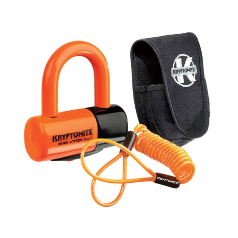Kryptonite Evolution Series 4 Disc Lock – Orange with Pouch and Reminder Cable 999591