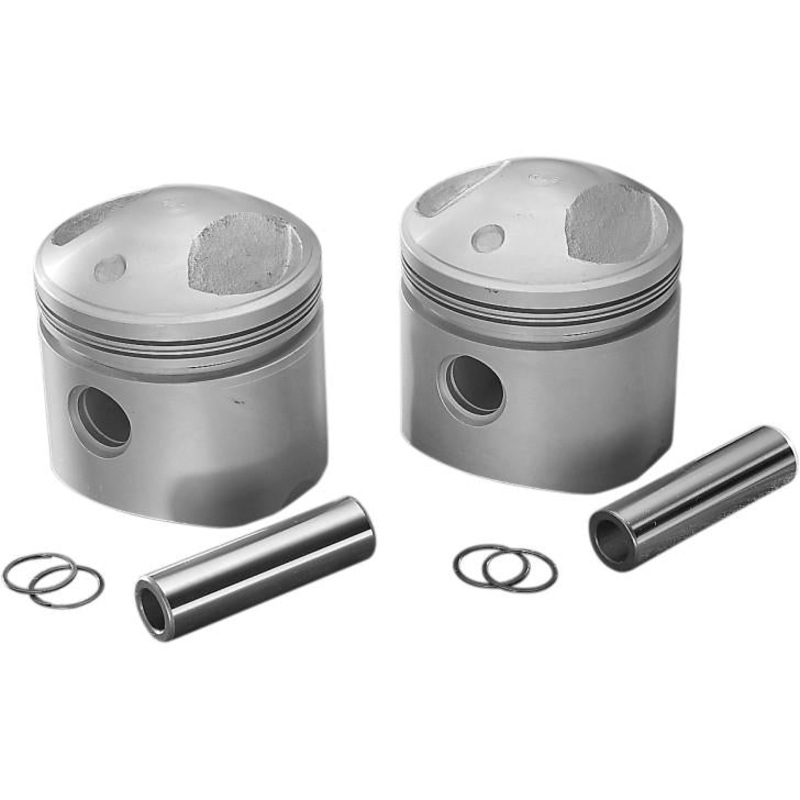 Drag Specialties Piston Kit (1200cc., 3-7/16in. Bore) – .010in. Oversize, 8.5:1 High Compression 750701-BX-LB1
