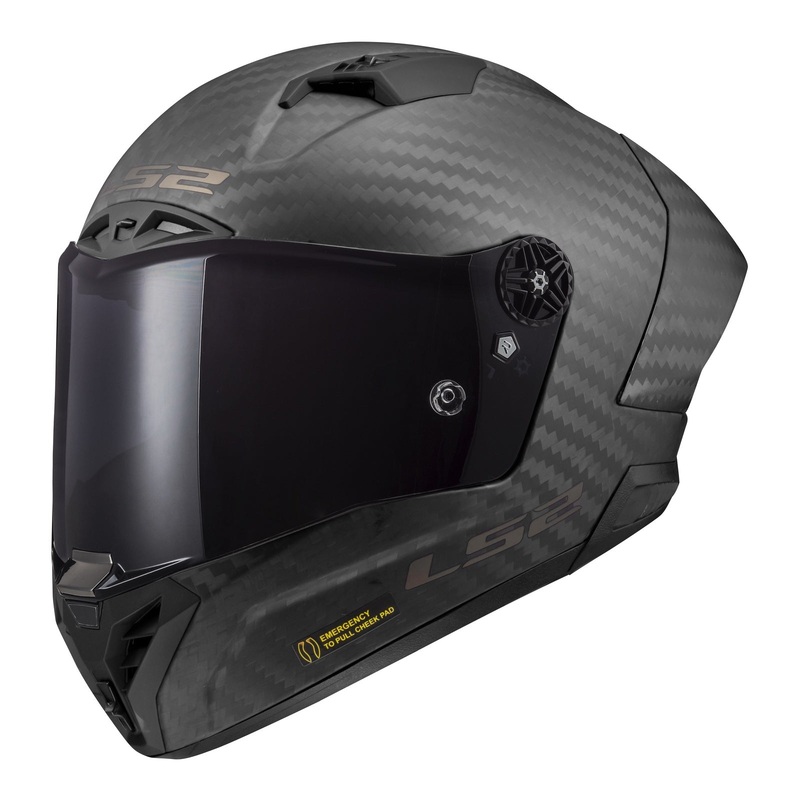 LS2 FF805C THUNDER CARBON GP FIM HELMET – MATTE BLACK XS