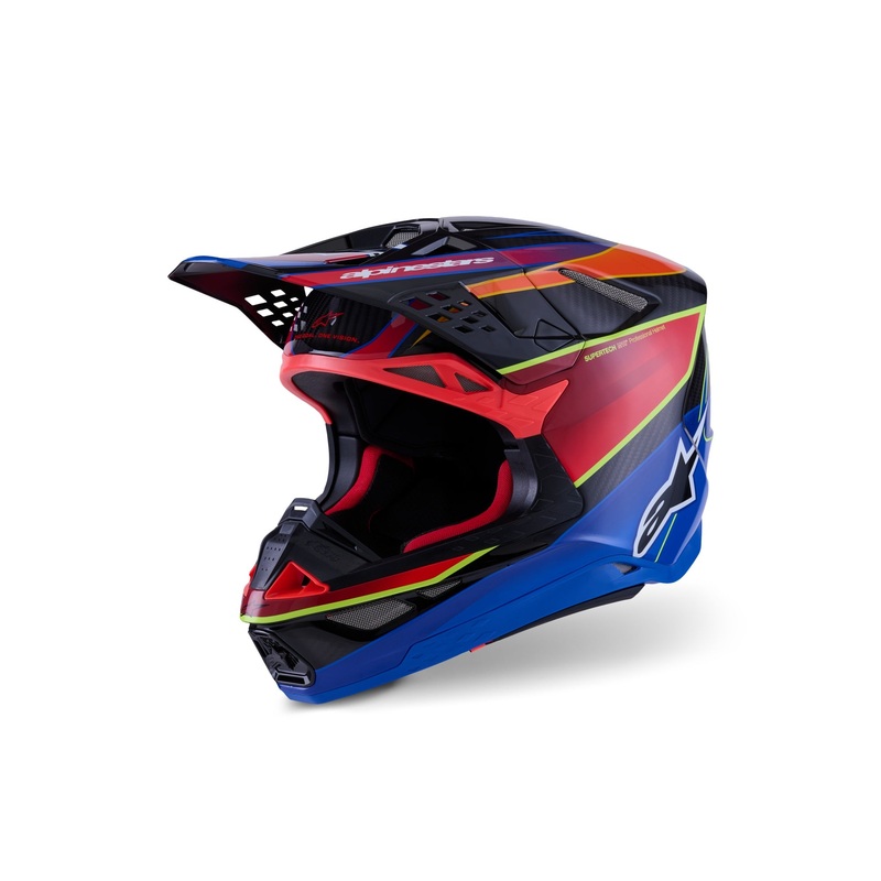 ALPINESTARS 2026 SUPERTECH S-M10 ERA HELMET – BLUE RED YELLOW FLUO GLOSSY XS