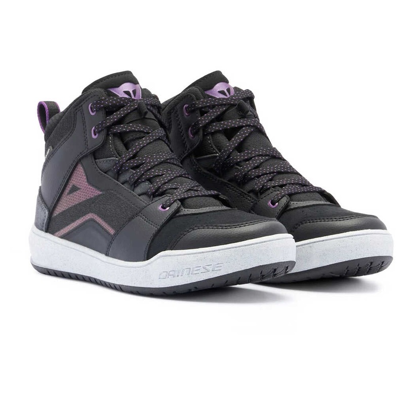 DAINESE SUBURB D-WP LADIES SHOES – BLACK/WHITE/METAL PURPLE 36