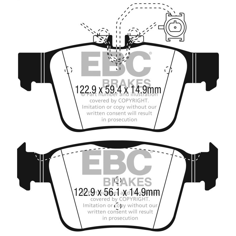 EBC 2017+ Alfa Romeo Giulia 2.0T Yellowstuff Rear Brake Pads