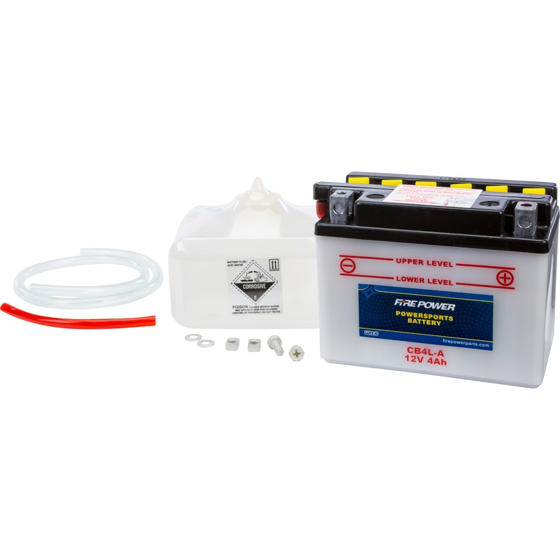 Fire Power Conventional 12V Heavy Duty Battery With Acid Pack CB4L-A
