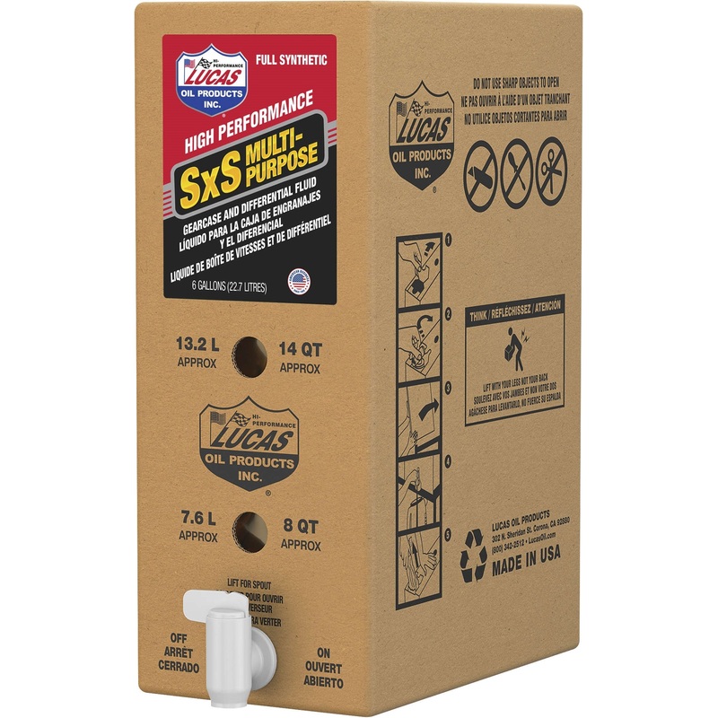 Lucas Oil Synthetic SXS Multi-Purporse Gearcase and Diferential Fluid – 6 gal. 18052